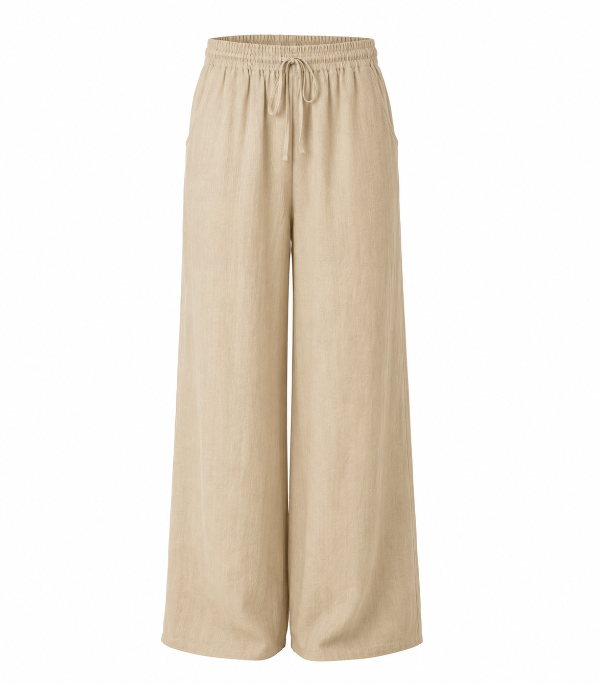 Pantalón Toscana palazzo de lino, primer plano — Alma Vittori