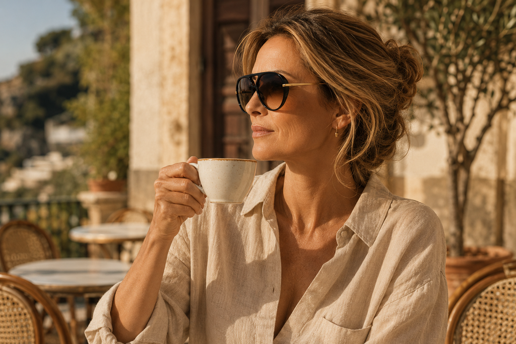 Gafas de sol Donatella aviador oversize, vista adicional — Alma Vittori