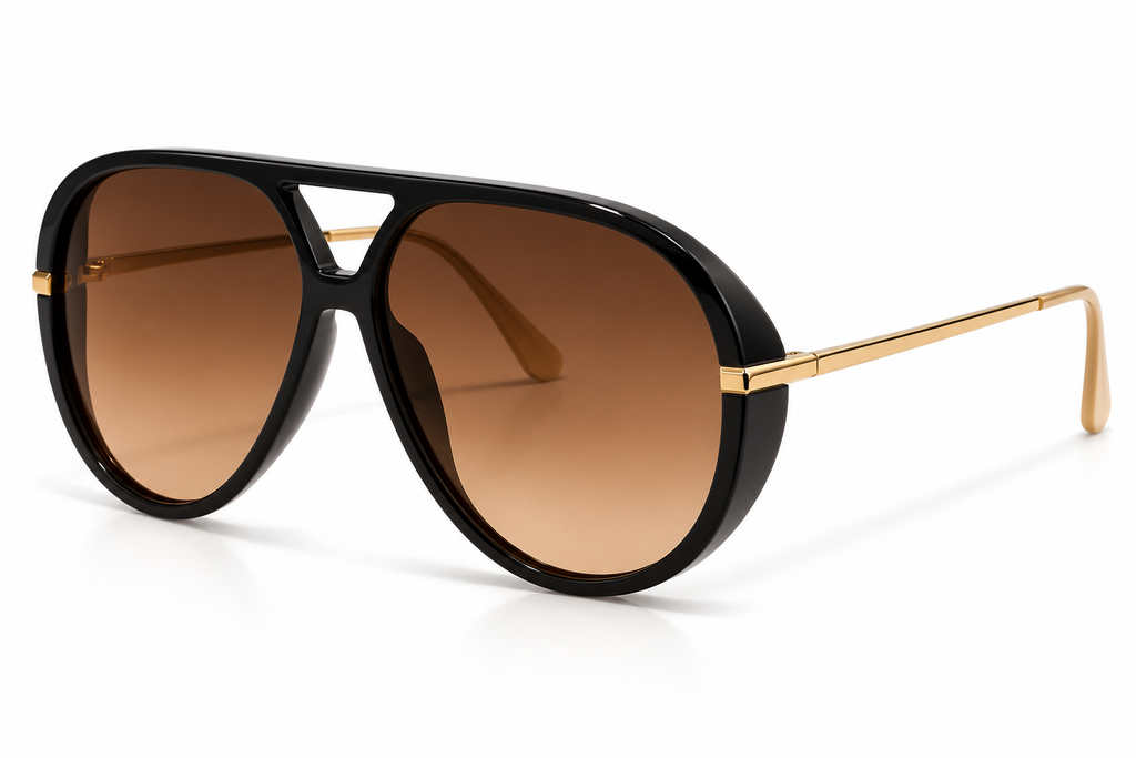 Gafas de sol Donatella aviador oversize, vista de detalle — Alma Vittori