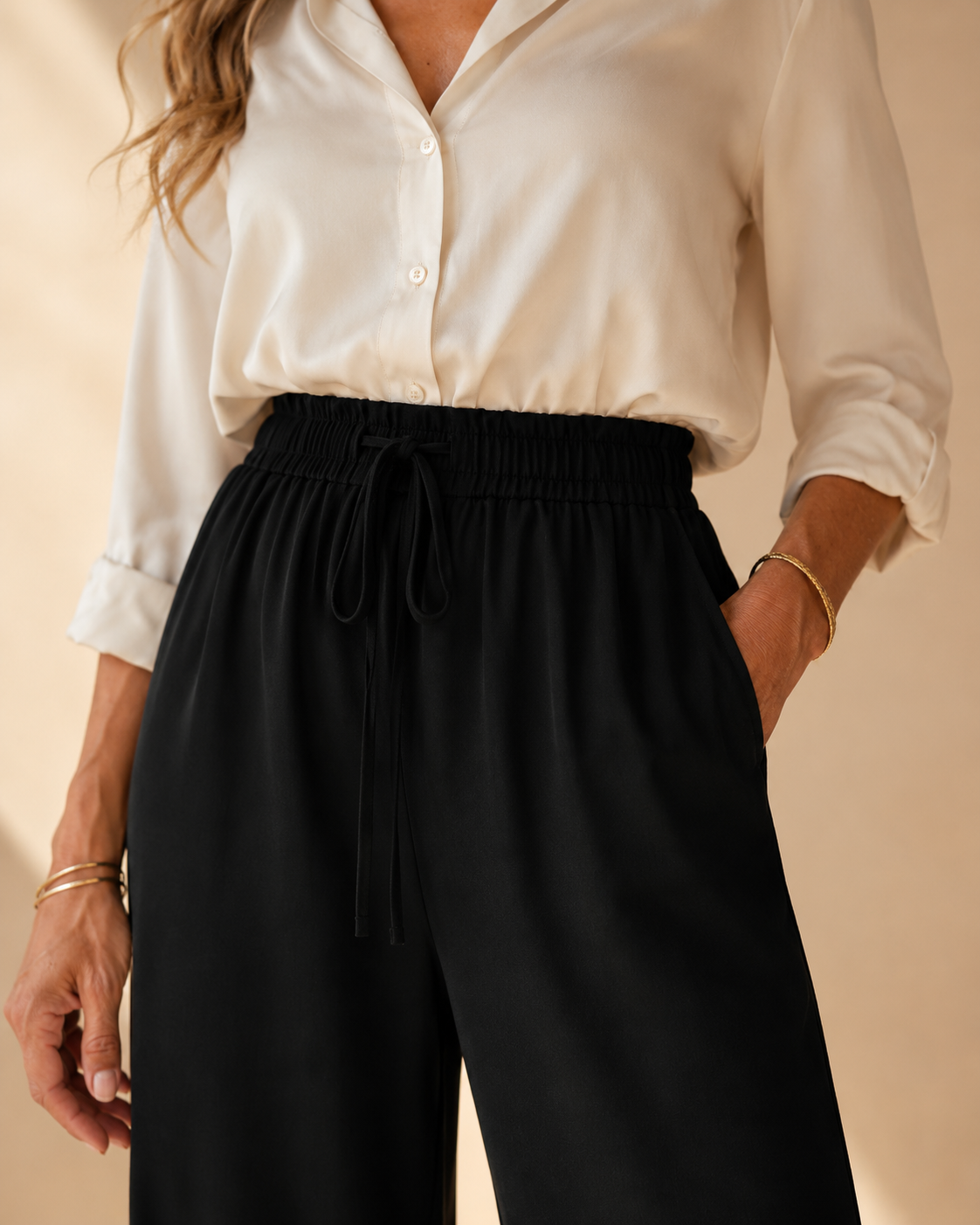 Pantalón Eleonora — De vestir, tiro alto