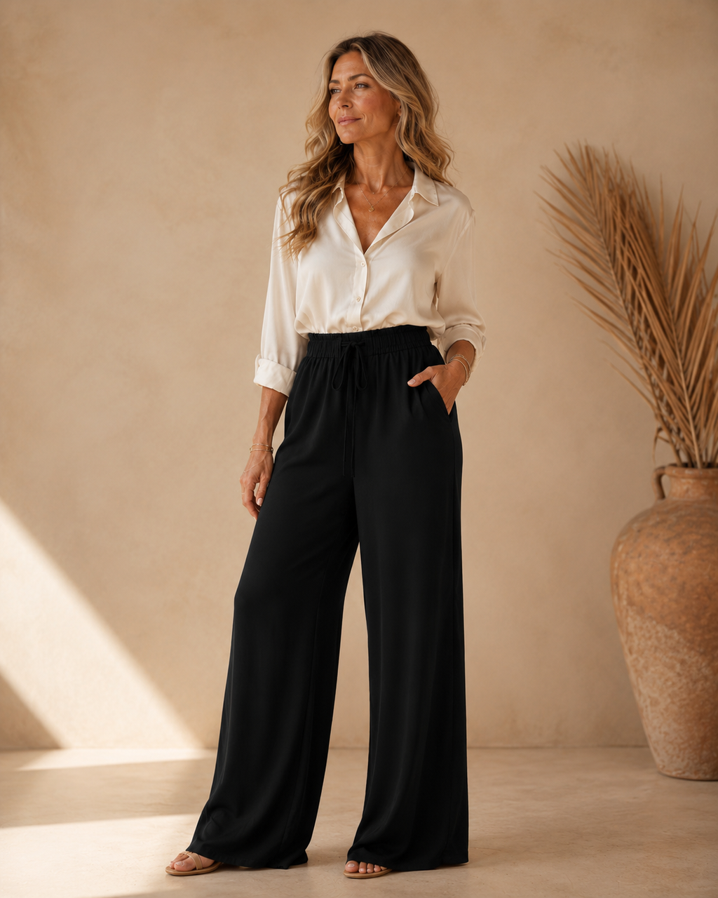 Pantalón Eleonora — De vestir, tiro alto